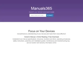 Manuals365.com(Owner's Manual) Screenshot