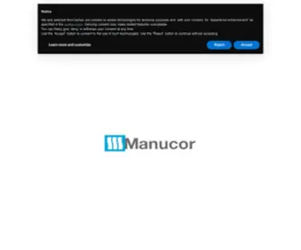 Manucor.com(We are an Italian company with an international scope) Screenshot