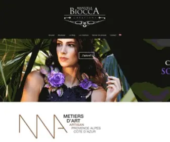 Manuelabiocca.com(Créatrice d'accessoires de mode luxe et de fleurs en soie) Screenshot