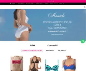 Manuelaintimoecostumi.com(Manuela intimo e costumi anche per forme generose) Screenshot