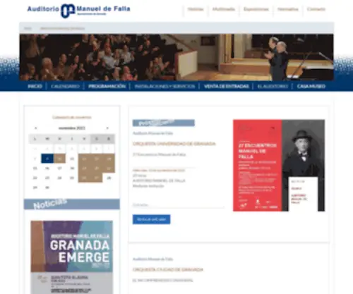 Manueldefalla.org(AUDITORIO MANUEL DE FALLA) Screenshot