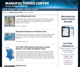 Manufacturingcenter.com(Manufacturing Center) Screenshot