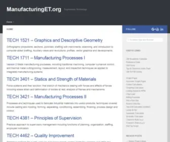 Manufacturinget.org(Engineering Technology) Screenshot