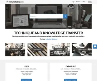 Manufacturingguide.com(TECHNIQUE AND KNOWLEDGE TRANSFER) Screenshot