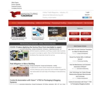 Manufacturingtomorrow.com(Manufacturing and Automation Stories) Screenshot