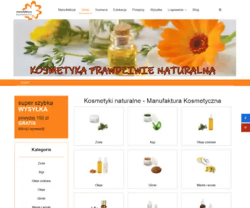Manufakturakosmetyczna.pl(Naturalne Surowce Kosmetyczne) Screenshot