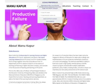 Manukapur.com(About Prof) Screenshot