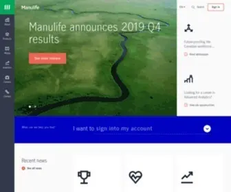 Manulife.com(Manulife Global) Screenshot