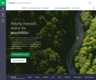 Manulifeim.com(Global wealth and asset management) Screenshot