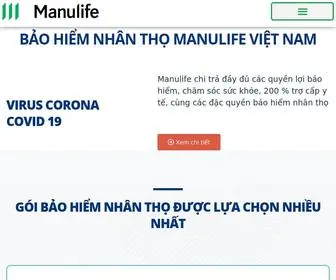 Manulifevietnam.net(Manulife Việt Nam) Screenshot