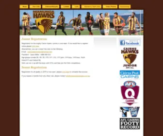 Manundahawksafc.com.au(Manunda Hawks Australian Football Club) Screenshot