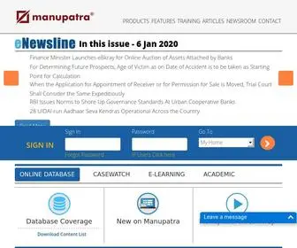 Manupatrafast.com(India Law Legal Database) Screenshot