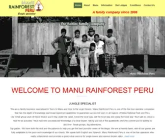 Manurainforestperu.com(Manu National Park Tours & Manu Wildlife Peru) Screenshot