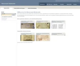 Manuscripta-Mediaevalia.de(Manuscripta Mediaevalia) Screenshot