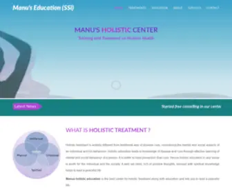 Manusholistic.com(Manus holistic education) Screenshot