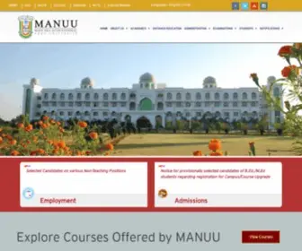 Manuu.edu.in(MANUU Home) Screenshot
