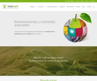 Manvert.com(Bioestimulantes y nutrientes avanzados para tus cultivos) Screenshot