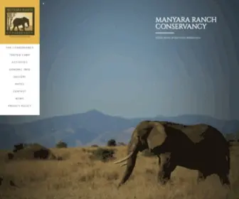 Manyararanch.com(Manyara Ranch Conservancy) Screenshot