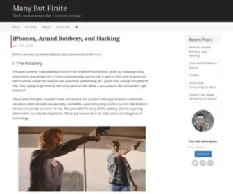 Manybutfinite.com(Many But Finite) Screenshot