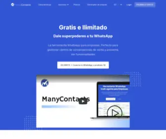 Manycontacts.com(Install a tiny script on your website and automagically discover your visitor's social profiles) Screenshot