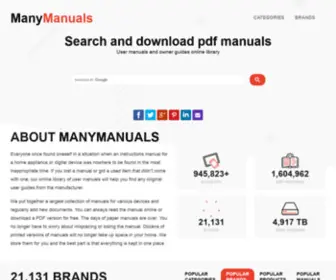 Manymanuals.com(User manuals and user guides online library) Screenshot