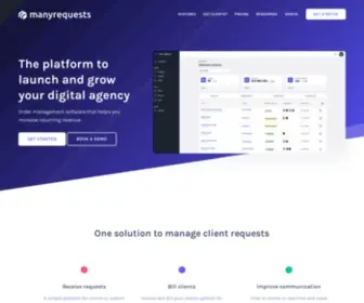Manyrequests.com(Client portal software for agencies) Screenshot