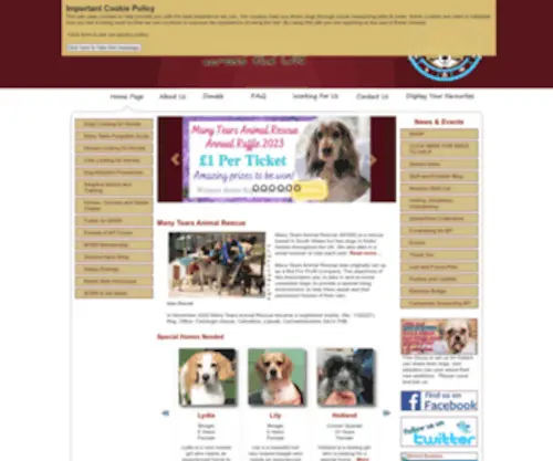 Manytears.co.uk(Many Tears Animal Rescue) Screenshot