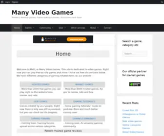 Manyvideogames.com(Mobile & desktop games) Screenshot