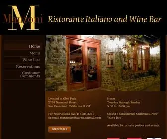 Manzonirestaurant.com(Italian Restaurant) Screenshot