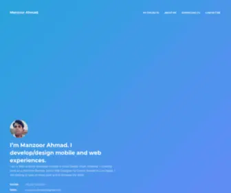 Manzoorahmad.com(Manzoor Ahmad Web Developer) Screenshot