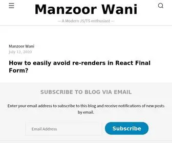 Manzoorwani.dev(Manzoor Wani) Screenshot