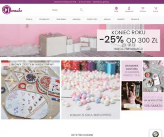 Manzuko.com(Półfabrykaty do wyrobu biżuterii i koraliki do bransoletek) Screenshot