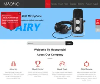 Maonotech.com(MAONO Microphones) Screenshot