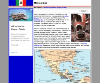Map-OF-Mexico.org(Map of Mexico) Screenshot