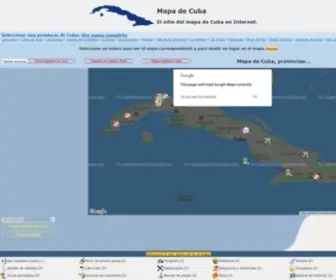 Mapa-Cuba.com(El mapa de Cuba en Internet) Screenshot