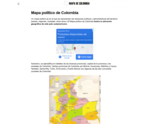 Mapadecolombia.org(Mapadecolombia) Screenshot