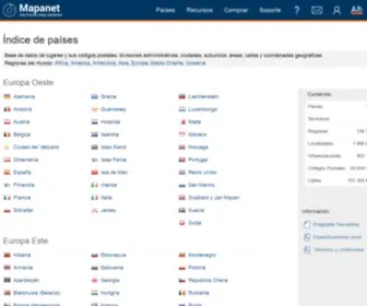 Mapanet.eu(Código Postal del Mundo) Screenshot