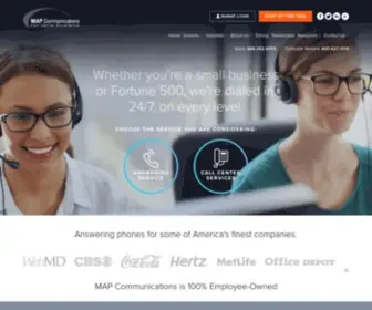 Mapcommunications.com(Phone Answering Service & Call Center Outsourcing) Screenshot