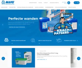 Mapei.nl(Lijmen, kitten, chemische producten voor de bouw) Screenshot