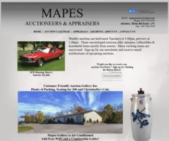 Mapesauction.com(Mapes Auctioneers & Appraisers) Screenshot