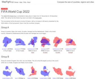 Mapfight.xyz(Compare the size of countries) Screenshot