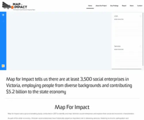 Mapforimpact.com.au(The Victorian Social Enterprise Mapping Project) Screenshot