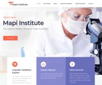 Mapi-Institute.com(Mapi Institute) Screenshot