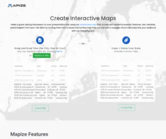 Mapize.com(Create Interactive Maps Online) Screenshot