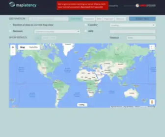 Maplatency.com(Crowdsourcing for Telecoms & Regulators) Screenshot