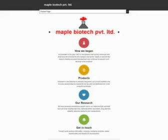 Maplebiotech.co.in(Maple biotech pvt) Screenshot