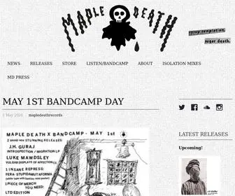 Mapledeathrecords.com(Maple Death Records) Screenshot