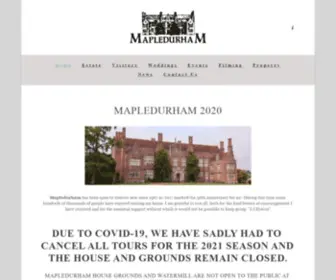 Mapledurham.co.uk(Historic Thameside House and Watermill) Screenshot