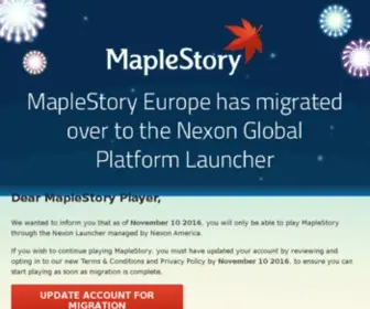 Mapleeurope.com(Maple) Screenshot