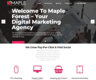 Mapleforest.co.uk(PPC Agency London) Screenshot